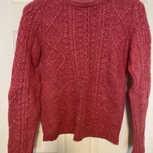 Boden Pink Wool Turtleneck Sweater